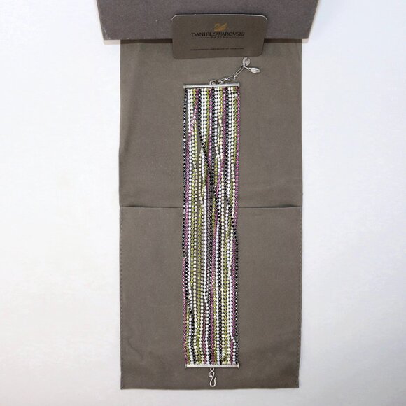Daniel Swarovski Atelier Rare Signed Multi Strand Rainbow Choker Necklace - Picture 11 of 13